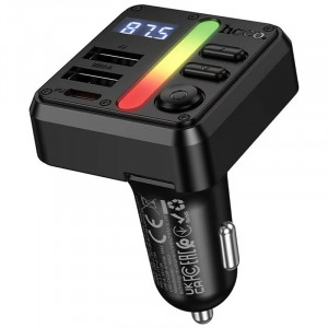 АЗП FM модулятор Hoco E89 Libre PD30W+QC3.0 45W (1USB-A/1C)