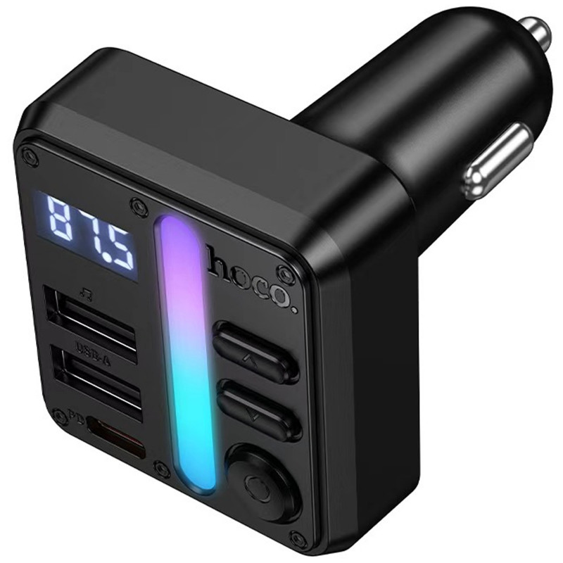 АЗП FM модулятор Hoco E89 Libre PD30W+QC3.0 45W (1USB-A/1C) (Black) в магазині vchehle.ua