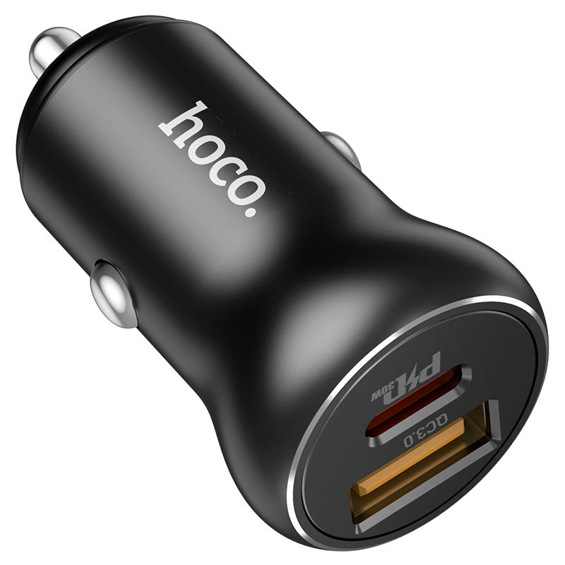 Фото АЗУ Hoco NZ5 Smooth road PD30W+QC3.0 (1USB-A/1C) (Черный) в магазине vchehle.ua