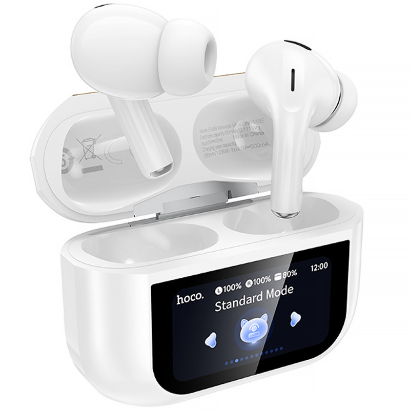 Фото Беспроводные TWS наушники Hoco EW88 Rampino with Touch Screen ANC (White) в магазине vchehle.ua