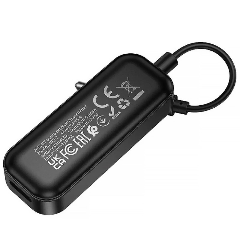 Bluetooth аудио ресивер/трансмиттер Borofone BC62 Walker (AUX 3.5mm) (Black star) в магазине vchehle.ua