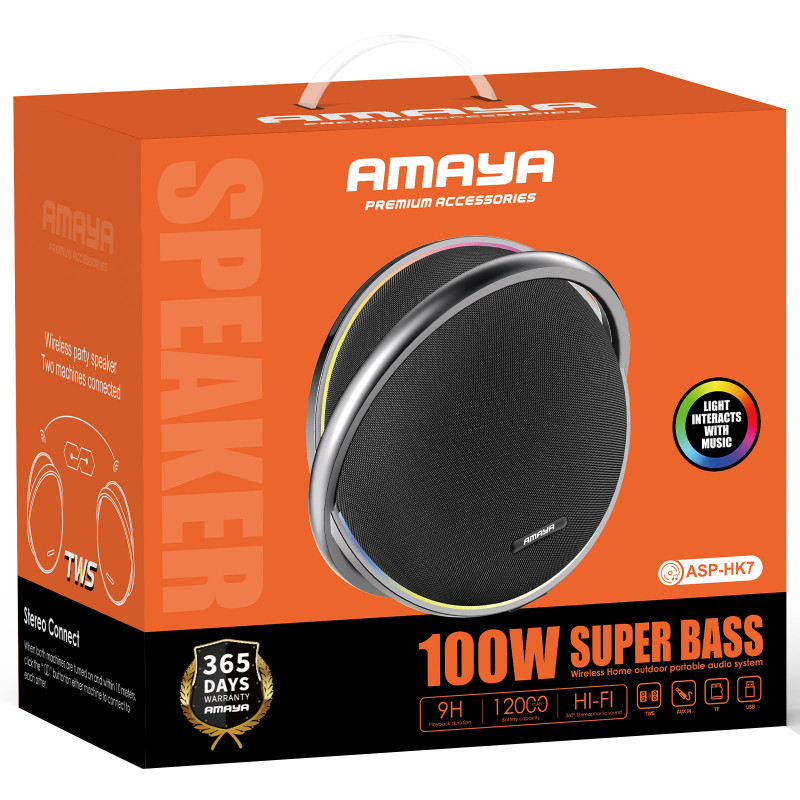 Фото Bluetooth Колонка Amaya HK7 100W (Black) на vchehle.ua