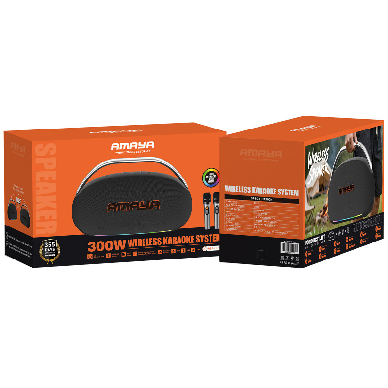 Фото Bluetooth Колонка Amaya HP6 Party 300W (Black) на vchehle.ua