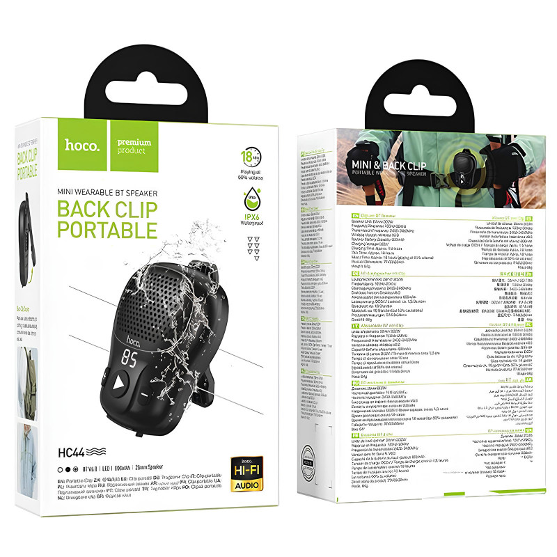Фото Bluetooth Колонка Hoco HC44 Star wearable (Black) в маназині vchehle.ua