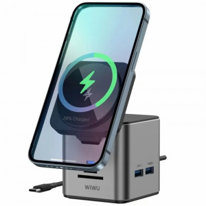 БЗУ WIWU Wi-W025 Cube 9in1 USB-C + HUB