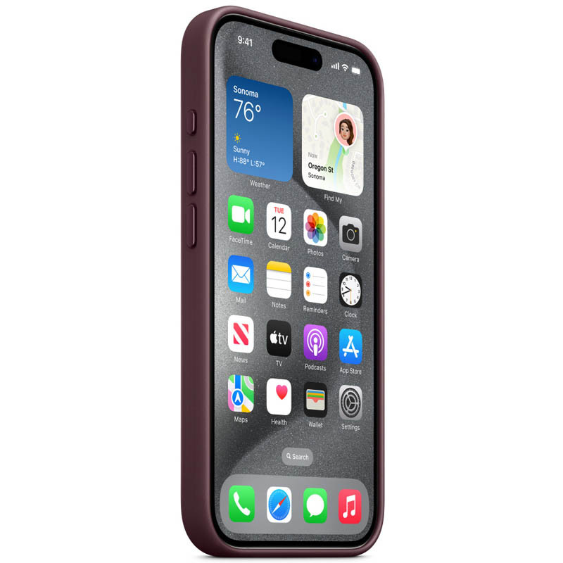 Фото Чохол FineWoven (AAA) with Magnetic Fit на Apple iPhone 15 Pro (6.1") (Mulberry) в маназині vchehle.ua