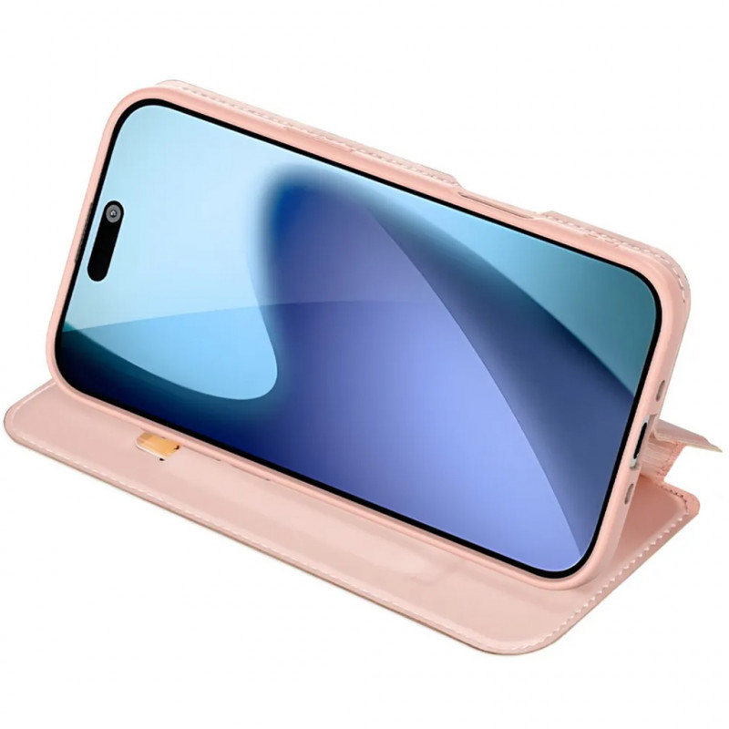 Фото Чохол-книжка Dux Ducis з кишенею для візиток на Apple iPhone 17 (6.3") (Rose Gold) на vchehle.ua