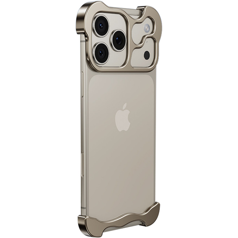 Чехол Minimalist Metal Bumper для Apple iPhone 17 Pro (6.3") (Titanium Gray)