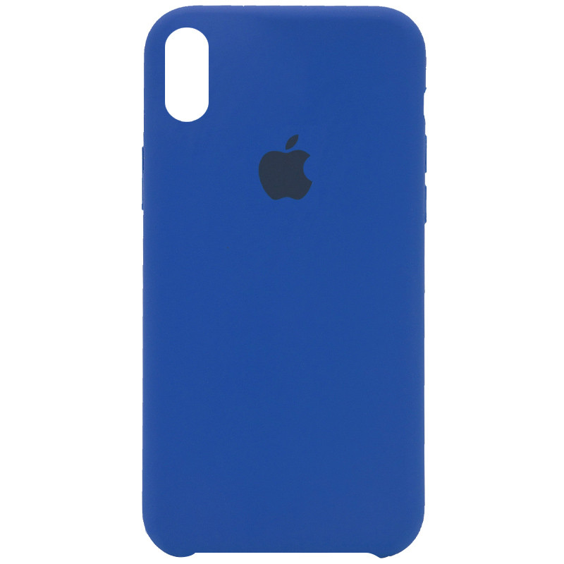Чехол Silicone Case (AA) для Apple iPhone XS Max (6.5") (Синий / Royal blue)