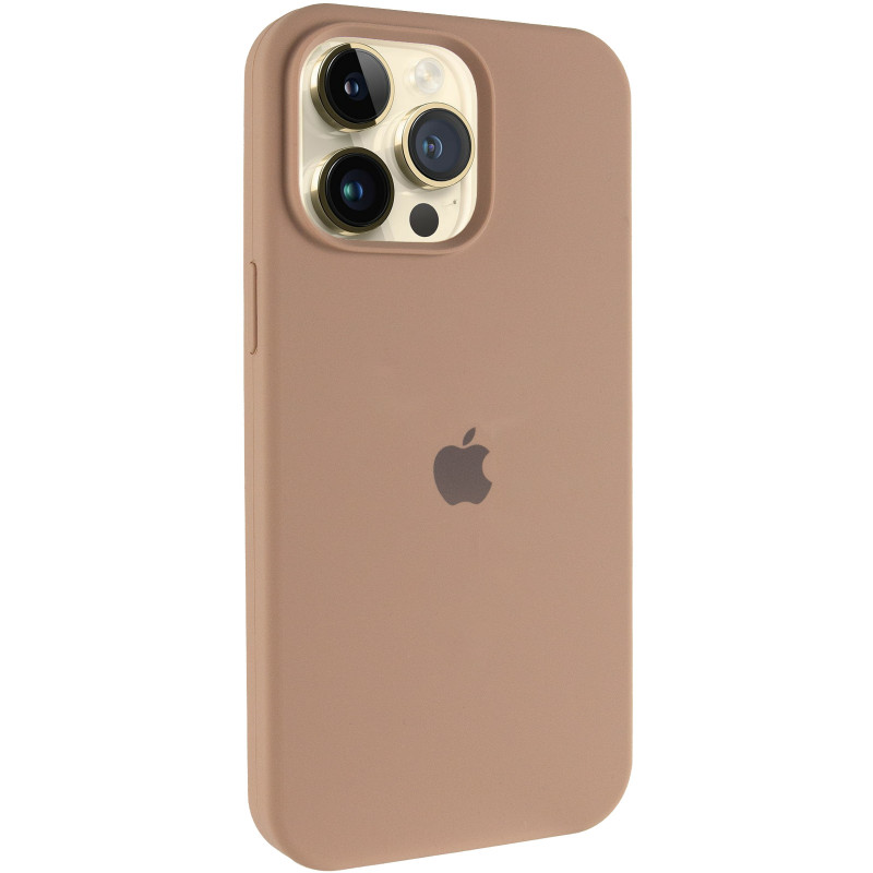 Чехол Silk (AA) Logo with Magnetic Fit для Apple iPhone 12 Pro Max (6.7") (Бежевый / Desert Gold)