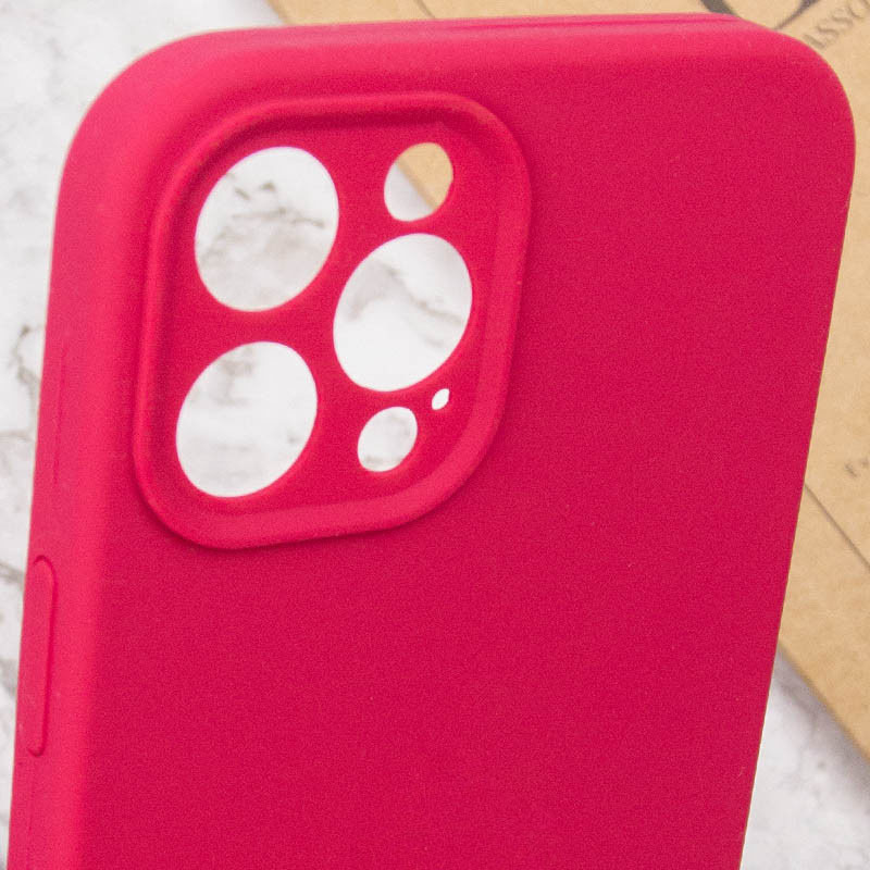 Замовити Чохол Silk Full Camera Protective (AA) NO LOGO на Apple iPhone 12 Pro Max (6.7") (Червоний / Rose Red) на vchehle.ua