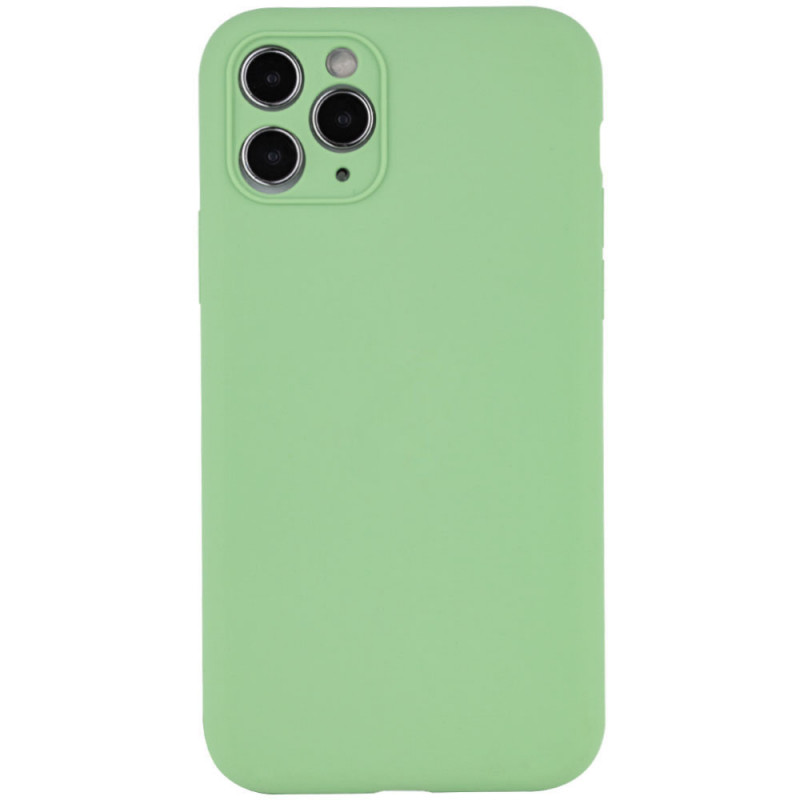 Чохол Silk Full Camera Protective (AA) NO LOGO на Apple iPhone 12 Pro Max (6.7") (М'ятний / Mint)