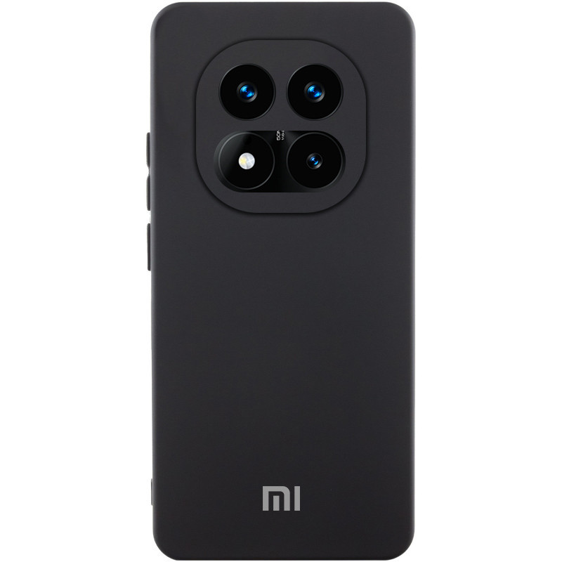 Чохол Silicone Cover Lakshmi Full Camera (AA) with logo на Xiaomi Redmi Note 14 Pro 4G/5G (Чорний / Black)