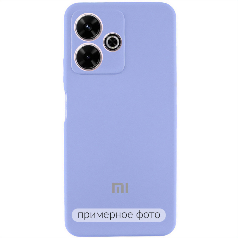 Чехол Silicone Cover Lakshmi Full Camera (AA) with logo для Xiaomi Redmi Note 14S (Сиреневый / Dasheen)