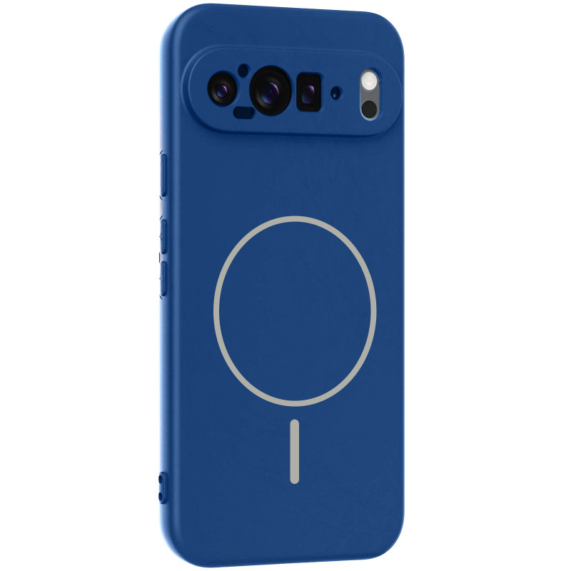 Чехол Silicone Cover Lakshmi Full Camera (AA) with Magnetic Fit для Google Pixel 9 Pro XL (Синий / Navy Blue)