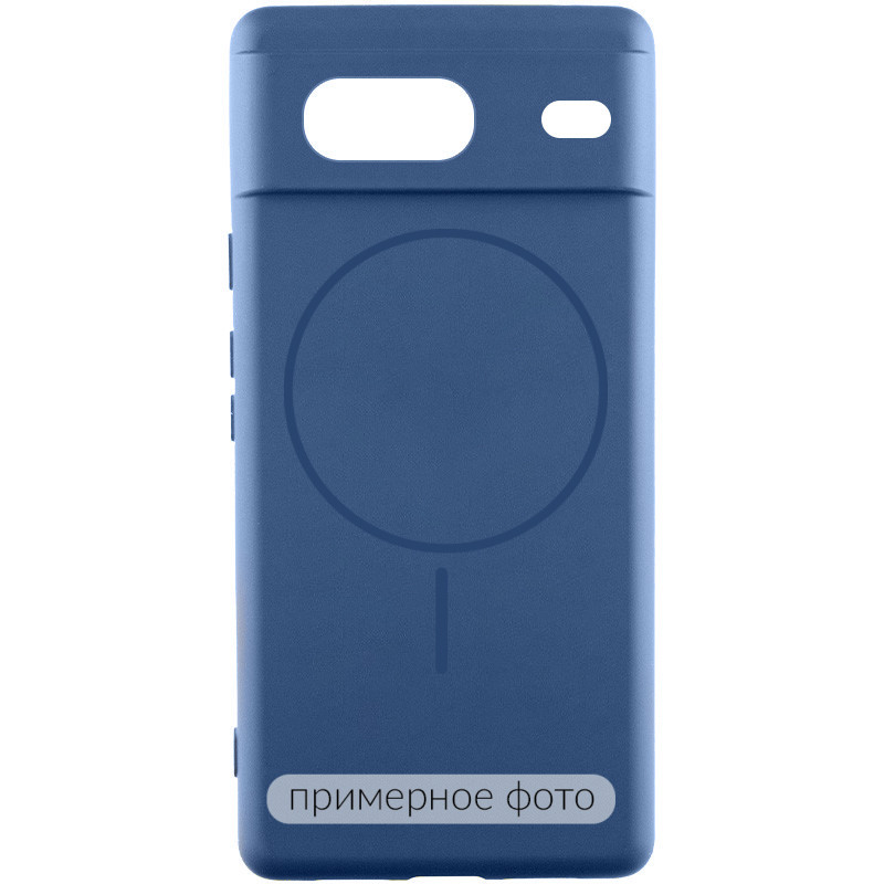 Чехол Silicone Cover Lakshmi Full Camera (AA) with Magnetic Fit для Google Pixel 9a (Синий / Navy Blue)