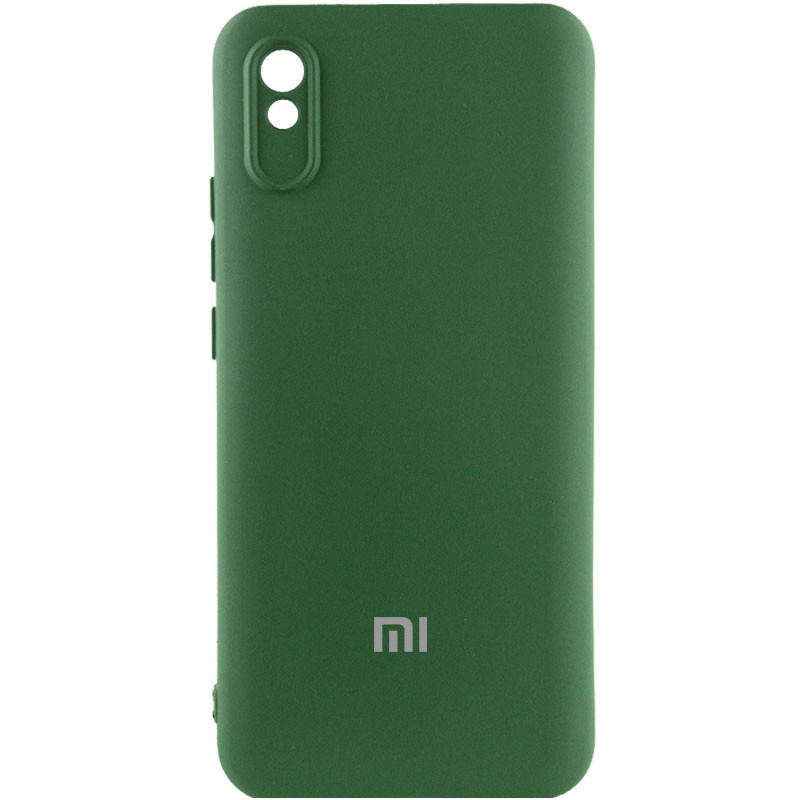 Чехол Silicone Cover Lakshmi Full Camera (AAA) with Logo для Xiaomi Redmi 9A (Зеленый / Cyprus Green)
