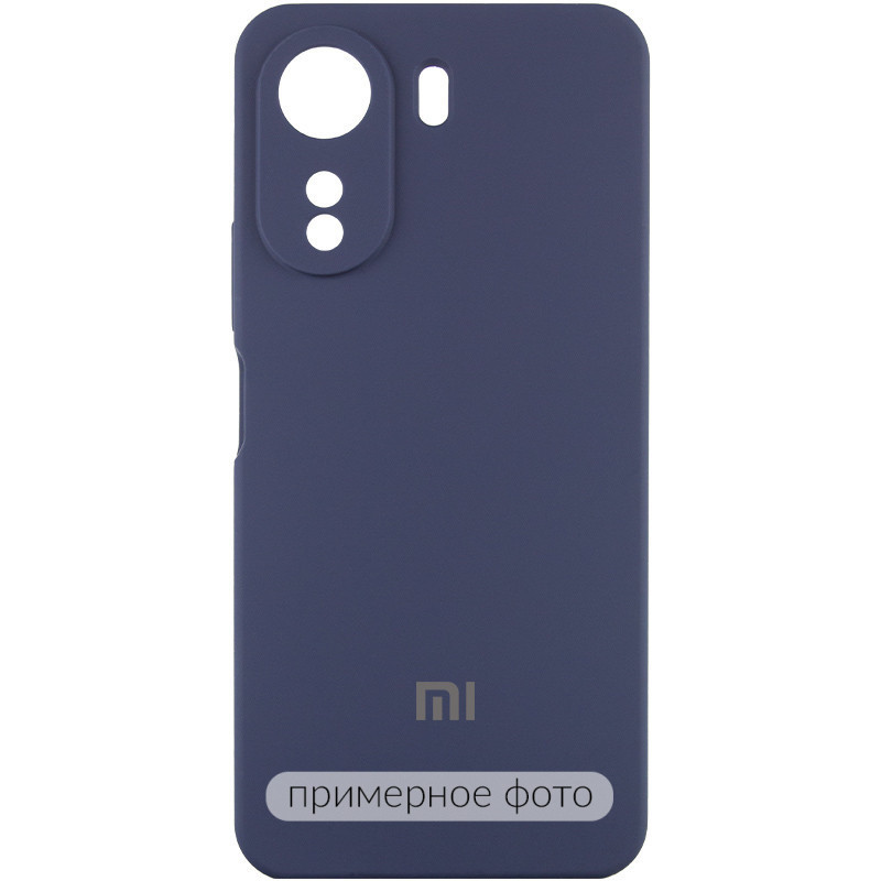 Чехол Silicone Cover Lakshmi Full Camera (AAA) with Logo для Xiaomi Redmi 15C (EU) (Темно-синий / Midnight blue)