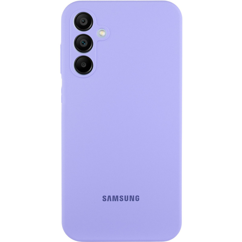Чехол Silicone Cover Lakshmi Full Camera (AAA) with Logo для Samsung Galaxy S25 FE (Сиреневый / Dasheen)