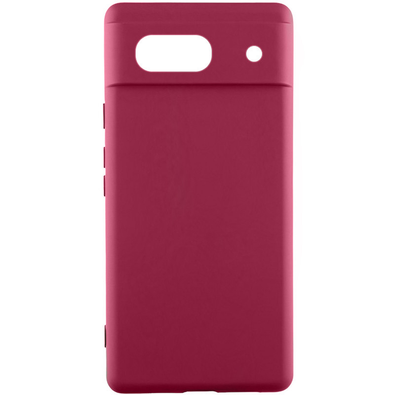 Чехол Silicone Cover Ummi Lakshmi Full Camera (AA) для Google Pixel 7a (Бордовый / Marsala)