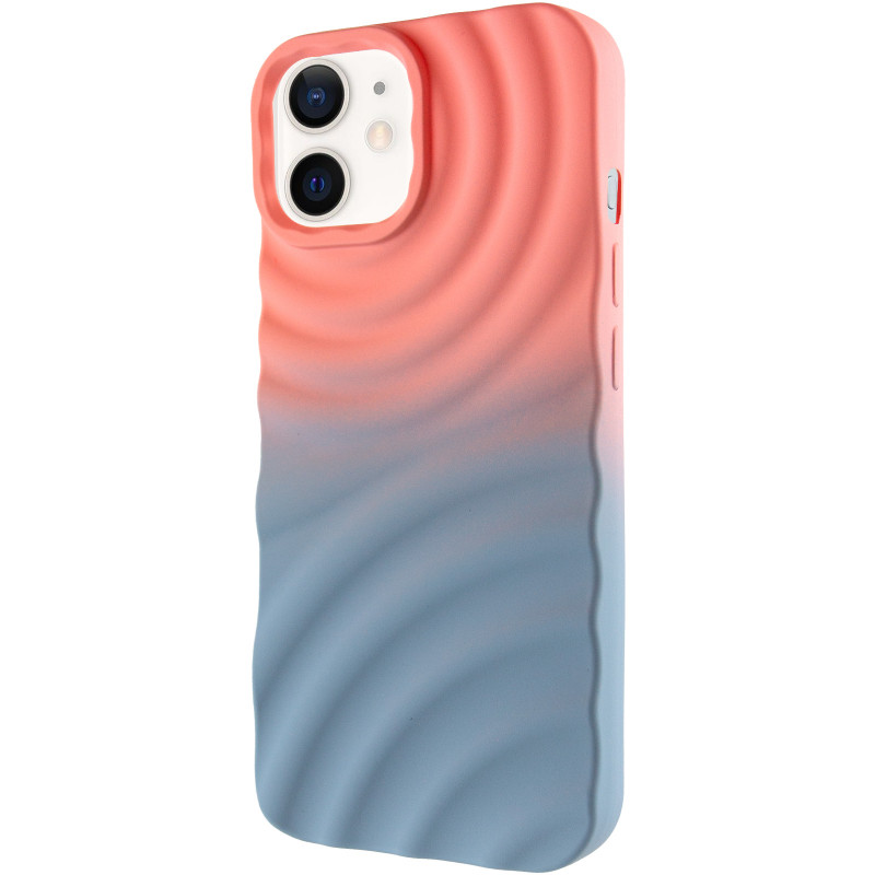 Чехол TPU ColorWave для Apple iPhone 12 Pro / 12 (6.1") (Peach / Sky)