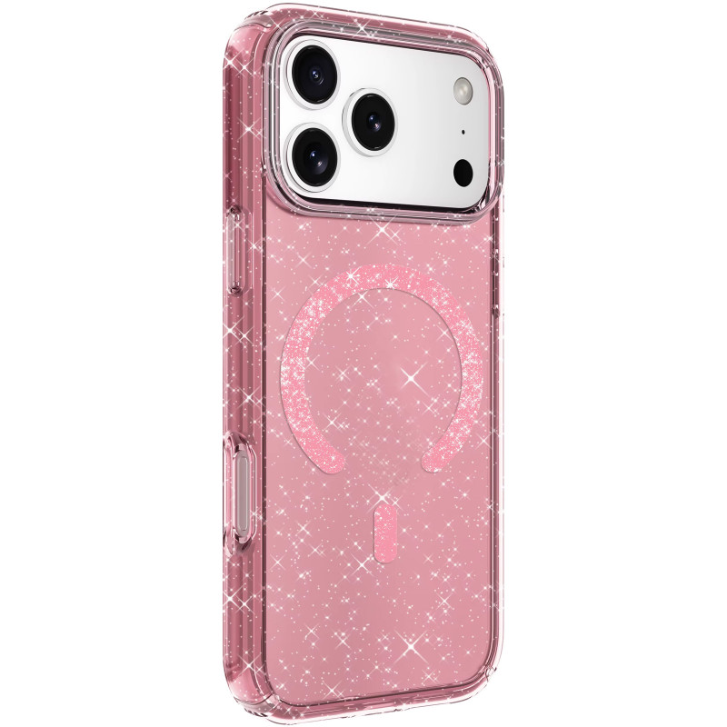 Фото Чохол TPU Eclipse Sparkle Magnetic Fit на Apple iPhone 17 Pro Max (6.9") (Pink) на vchehle.ua