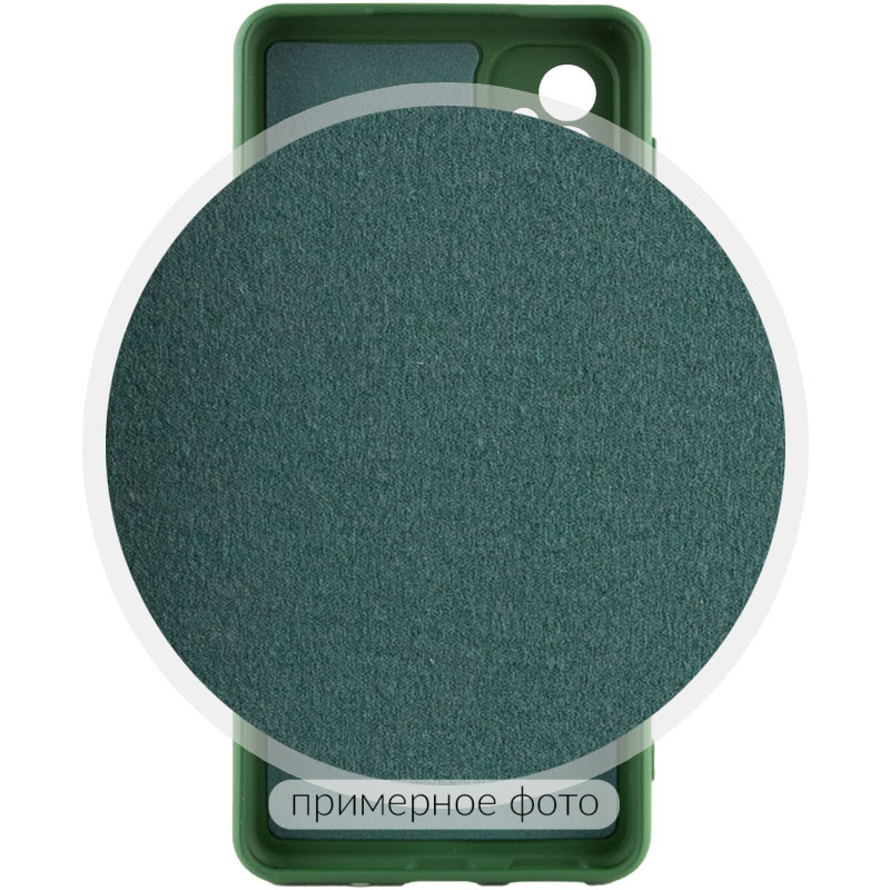 Фото Чохол TPU GETMAN Liquid Silk Full Camera на Motorola Moto G24 (Зелений / Dark green) в маназині vchehle.ua