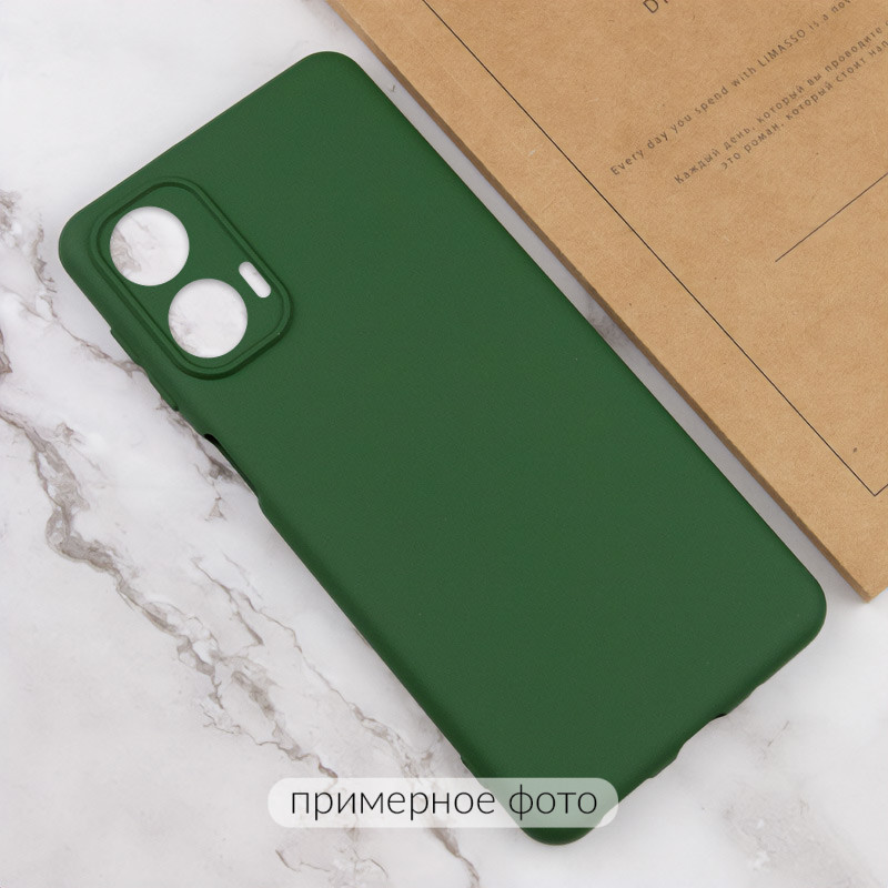 Чохол TPU GETMAN Liquid Silk Full Camera на Motorola Moto G24 (Зелений / Dark green) в магазині vchehle.ua