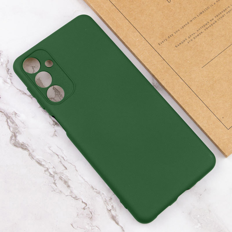 Чехол TPU GETMAN Liquid Silk Full Camera для Samsung Galaxy A24 4G (Зеленый / Dark green) в магазине vchehle.ua