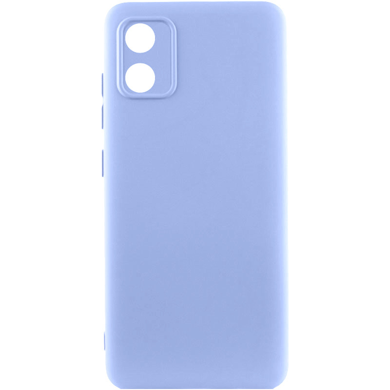 Чехол TPU GETMAN Liquid Silk Full Camera для Motorola Moto E13 (Сиреневый / Light purple)