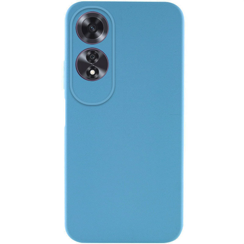 Чехол TPU GETMAN Liquid Silk Full Camera для Oppo A60 4G (Голубой / Blue)