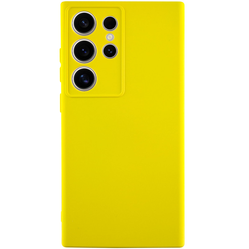 Чохол TPU GETMAN Liquid Silk Full Camera на Samsung Galaxy S24 Ultra (Жовтий / Flash)