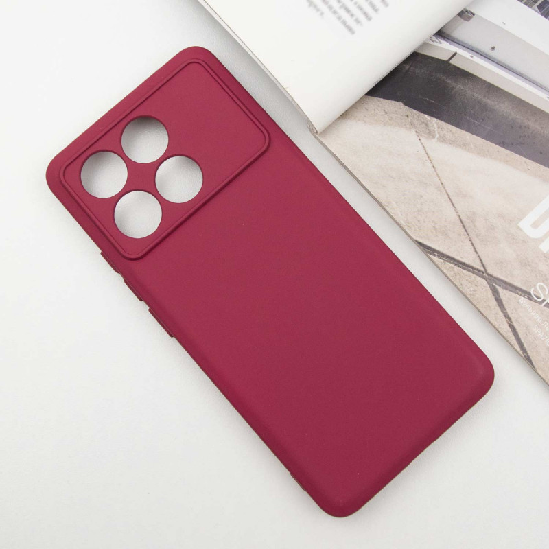 Фото Чохол TPU GETMAN Liquid Silk Full Camera на Xiaomi Poco X6 Pro (Бордовий / Marsala) на vchehle.ua