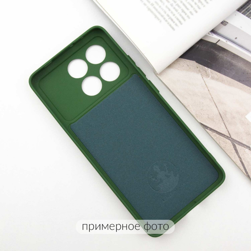 Фото Чохол TPU GETMAN Liquid Silk Full Camera на Xiaomi Poco X6 / Note 13 Pro 5G (Зелений / Dark green) в маназині vchehle.ua