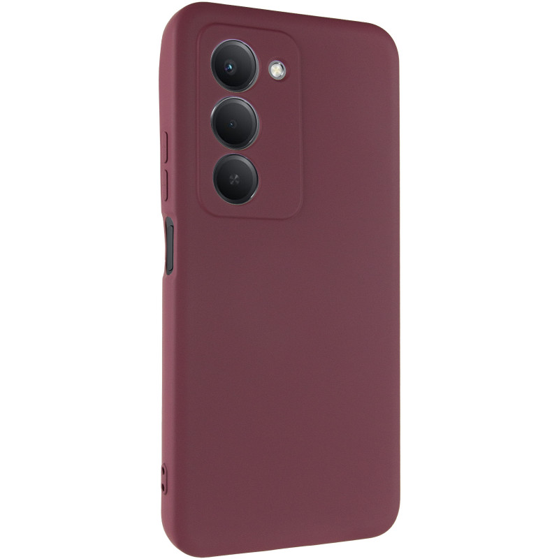 Чехол TPU GETMAN Liquid Silk Full Camera для Xiaomi Redmi 15 4G (Global) / 5G (Бордовый / Marsala)
