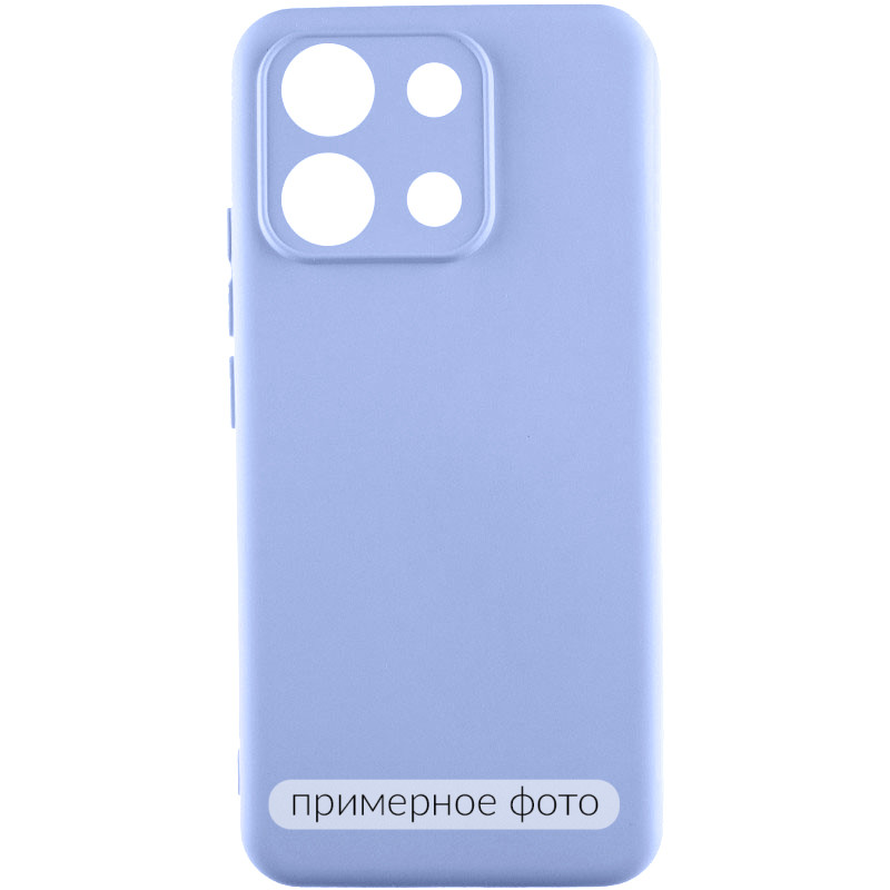 Чехол TPU GETMAN Liquid Silk Full Camera для Xiaomi Redmi Note 13 4G (Сиреневый / Light purple)