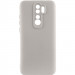 Чохол TPU GETMAN Liquid Silk Full Camera на Xiaomi Redmi Note 8 Pro (Сірий / Lavender)