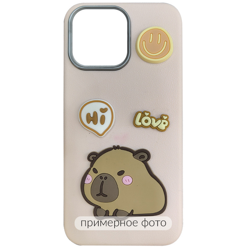 Чехол TPU Leather Toys для Xiaomi Redmi Note 14 Pro 5G (Capybara / Pink)