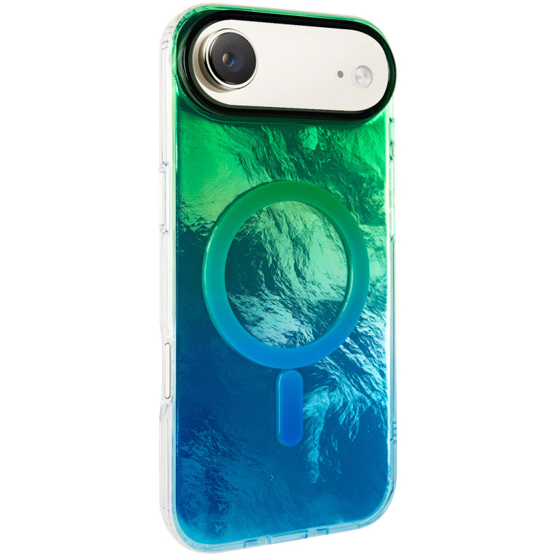 Чехол TPU Shiny Mountain Magnetic Fit для Apple iPhone 17 Air (6.5") (Green / Blue)