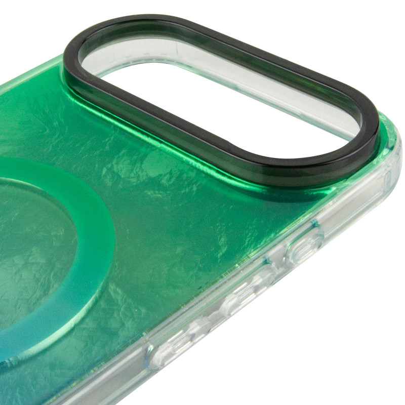 Чехол TPU Shiny Mountain Magnetic Fit для Apple iPhone 17 Air (6.5") (Green / Blue) в магазине vchehle.ua