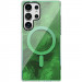 Чехол TPU Shiny Mountain Magnetic Fit для Samsung Galaxy S24 Ultra (Green)