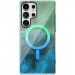 Чехол TPU Shiny Mountain Magnetic Fit для Samsung Galaxy S25 Ultra (Green / Blue)