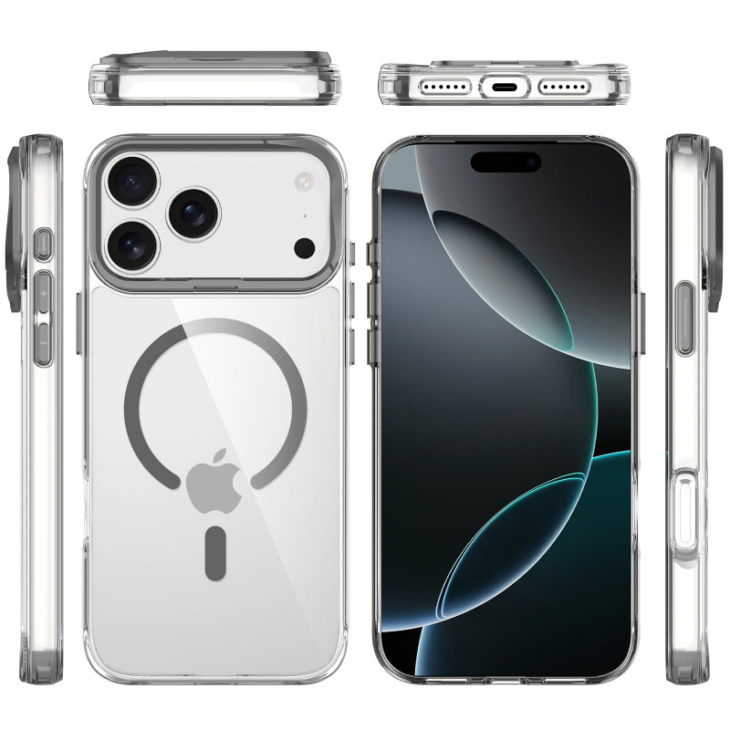 Чохол TPU Space Case Apex with Magnetic Safe на Apple iPhone 17 Pro Max (6.9") (Grey) в магазині vchehle.ua