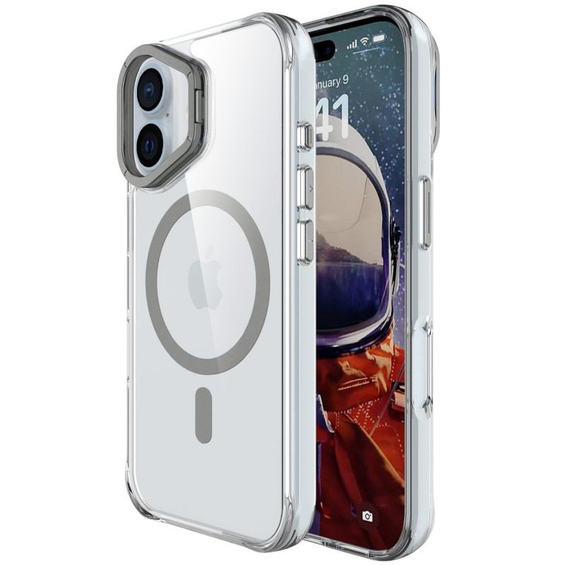 Чохол TPU Space Case Apex with Magnetic Safe на Apple iPhone 17 (6.3") (Grey)