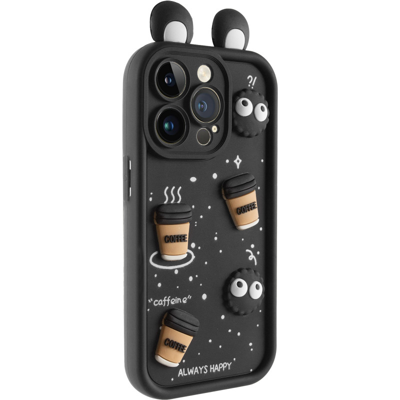 Чехол TPU Toys Case with Ears для Apple iPhone 14 Pro Max (6.7") (Black)