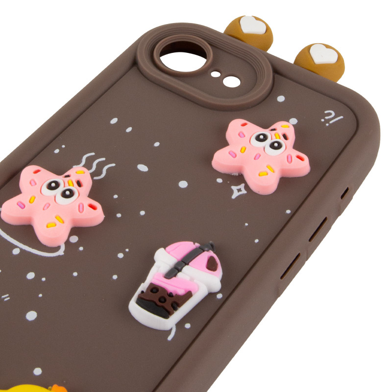Чохол TPU Toys Case with Ears на Apple iPhone 16e / 17e (6.1") (Brown) в магазині vchehle.ua