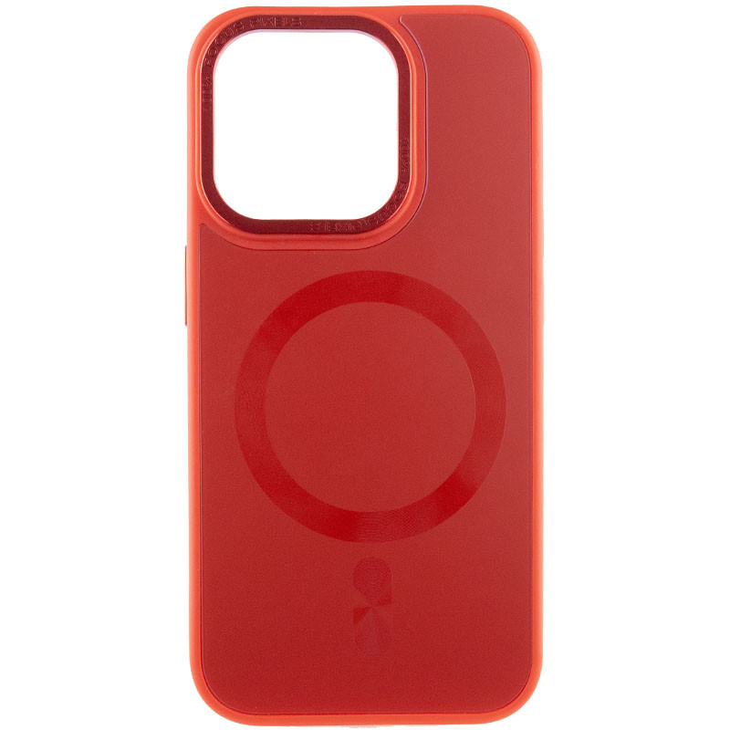 Чехол TPU+Glass Sapphire Midnight Open Camera with Magnetic Safe для Apple iPhone 15 Pro (6.1") (Красный / Red)