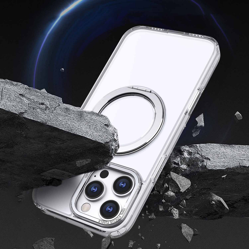 Чехол TPU+PC Empire with Magnetic Safe and Ring для Apple iPhone 16 Pro Max (6.9") (Clear) в магазине vchehle.ua