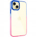 Чехол TPU+PC Fresh sip series для Apple iPhone 14 (6.1") (Розовый / Синий)