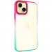 Чехол TPU+PC Fresh sip series для Apple iPhone 14 (6.1") (Салатовый / Розовый)